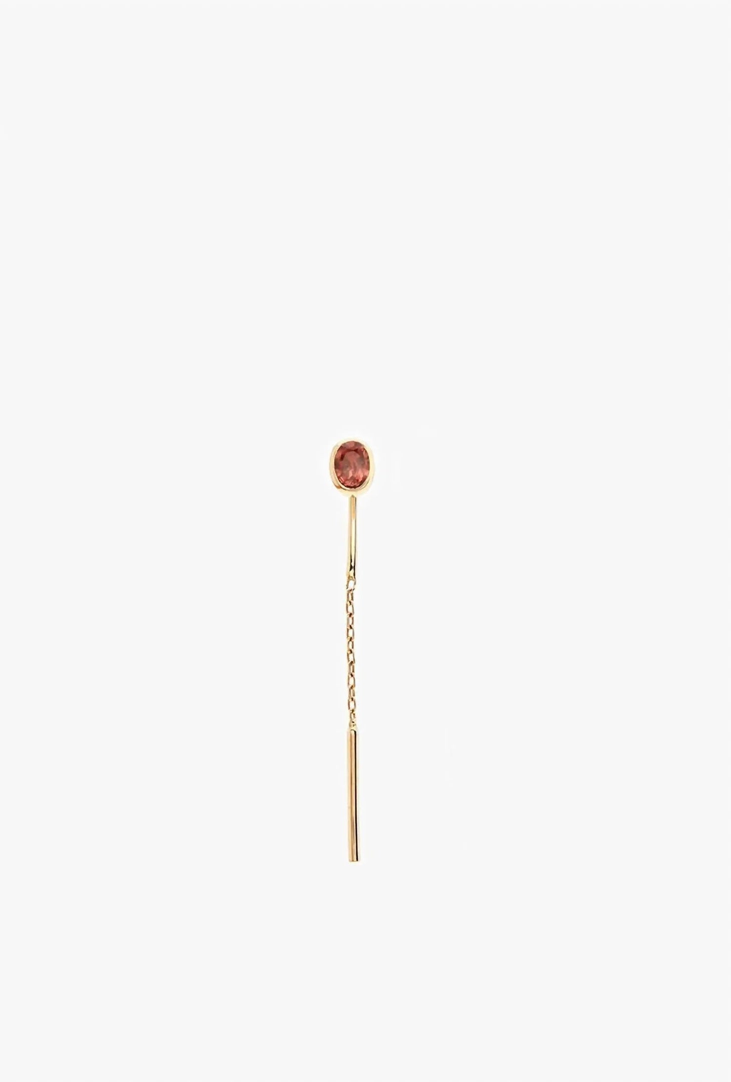 Women's Alfa Threader Earring Short With Precious Stone