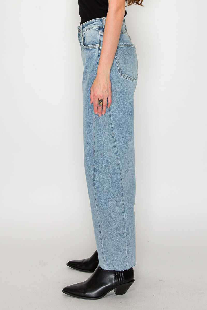 Harlow High Waisted Barrel Jeans Blue by Artemis